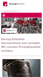 Mobile Screenshot of herzogetiketten.de