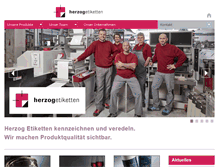 Tablet Screenshot of herzogetiketten.de